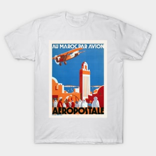 Au Maroc Par Avion Vintage Poster 1930 T-Shirt